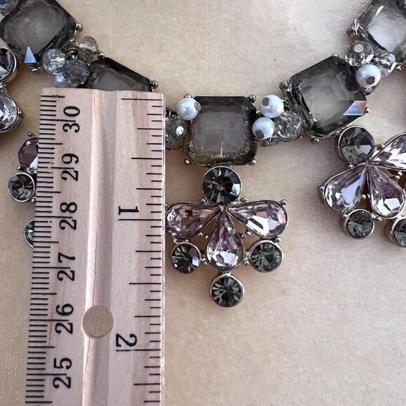 VINTAGE WHITE HOUSE | BLACK MARKET SILVERTONE‎ CHOKER NECKLACE 16 in. ext… - Picture 6 of 7